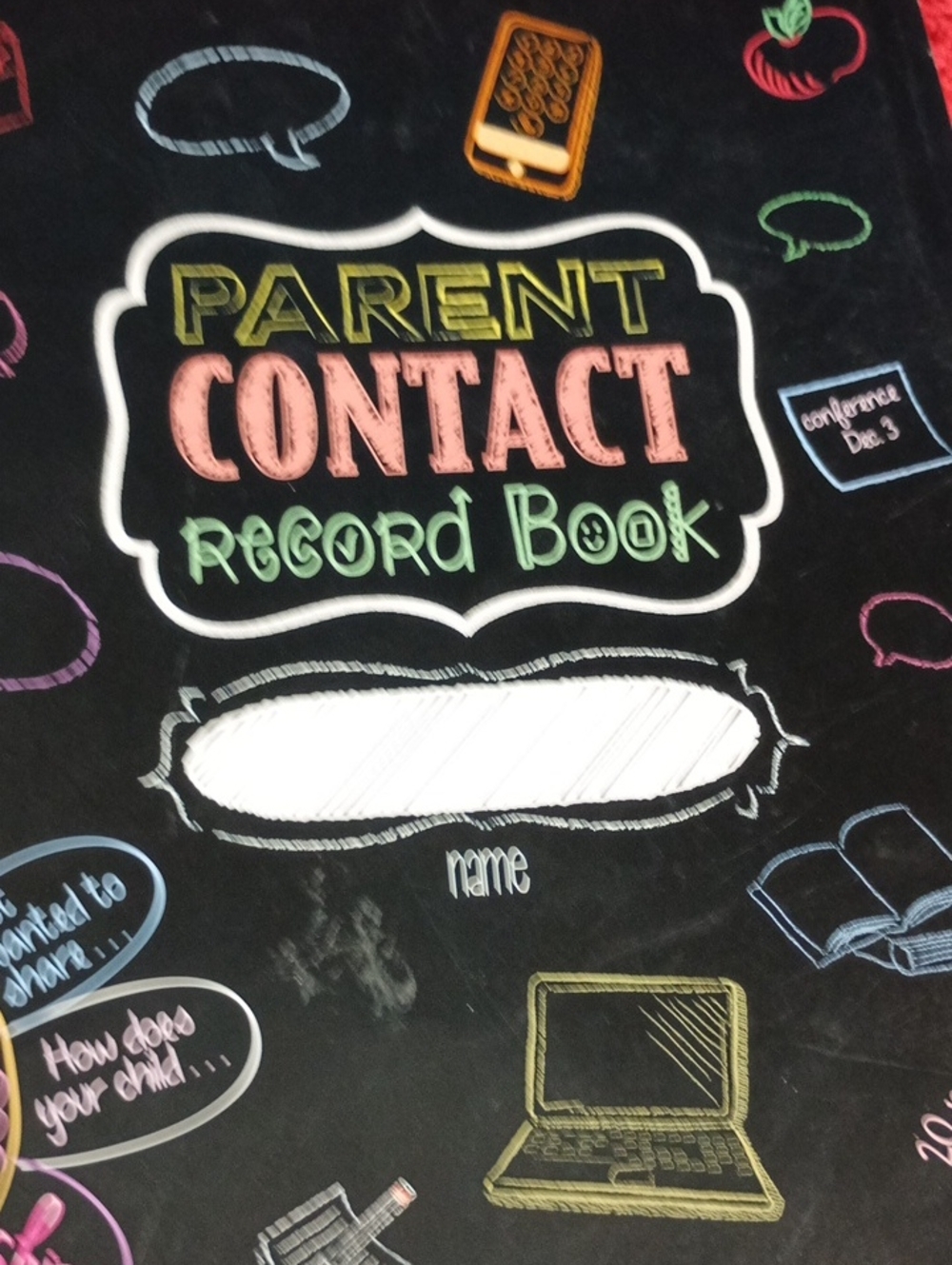 Parent contact Record Book
